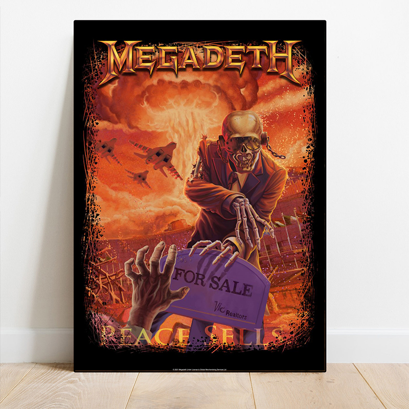 Affiche d'album de groupe de rock RapMetal Megadeths classique, chanteur Hip Hop, peinture sur toile et impressions, art mural, photo pour décor de chambre n° 2