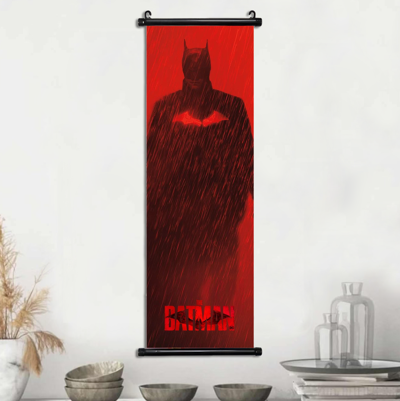 DC Justice League Batman Movie Poster, Film Wall Artwork, Canvas Painting, Picture Print, Face Scrolls, Home Decoration, Art Gift n° 4