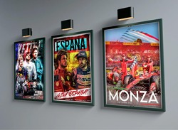 Affiche Grand Masters F1 Inboulon t, Esthétique Monza Racing, Couverture de Ville, France, Espagne, Formule 1, Voiture, Impression sur Toile, Art Mural, Décor de Chambre, 2023 small picture n° 5