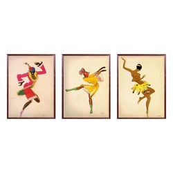 Affiche sur toile de danseuse Paul Colin, décor artistique de Jazz, affiches et imprimés de femmes africaines et françaises de Paris, 927 small picture n° 2