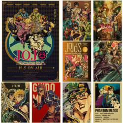 Hot Anime JoJo's Ives Arre Adventure Posters, Chain JO, Retro, Kraft Paper, Vintage Room, Home Bar, Aesthetic Art Wall Customs, 73Decor small picture n° 1