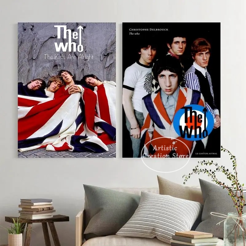 The _ Who-Affiches imprimées de musique pop classique, peinture sur toile, art mural, gérer pour la famille moderne, salon, club, bar, décoration d'intérieur n° 2