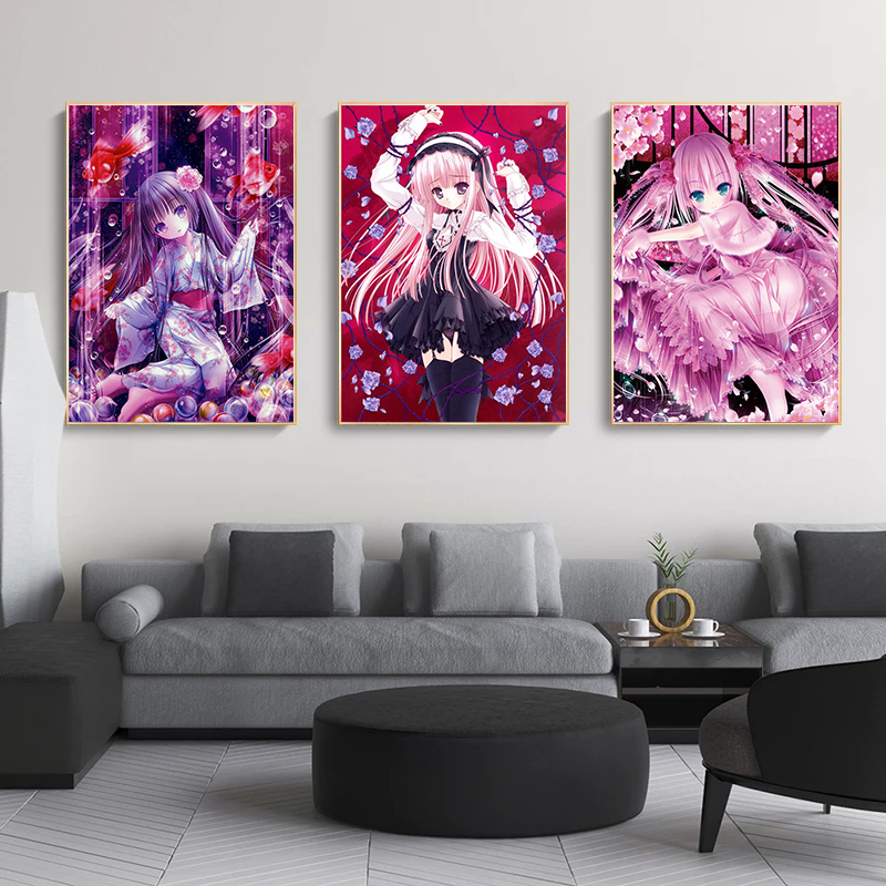 Neko Girl Anime Girls Poster, Manga japonais, Moe, Sweet Little Loli, Lolita Wall Art Posters, Prhonneur, Game Manage, Home Room Decor n° 2