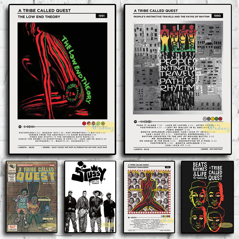 Affiches d'album de musique A Tribe Called Quest, The Low End Theory, Midn Pop Singer, Room Cover, Manage Canvas Print Art, Home Wall Decor n° 1