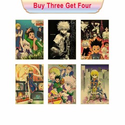 Affiche japonaise en papier kraft, anime Hunter X Hunter, figure manga Killua Gon Hisoka, peinture murale vintage, décoration de la maison small picture n° 2