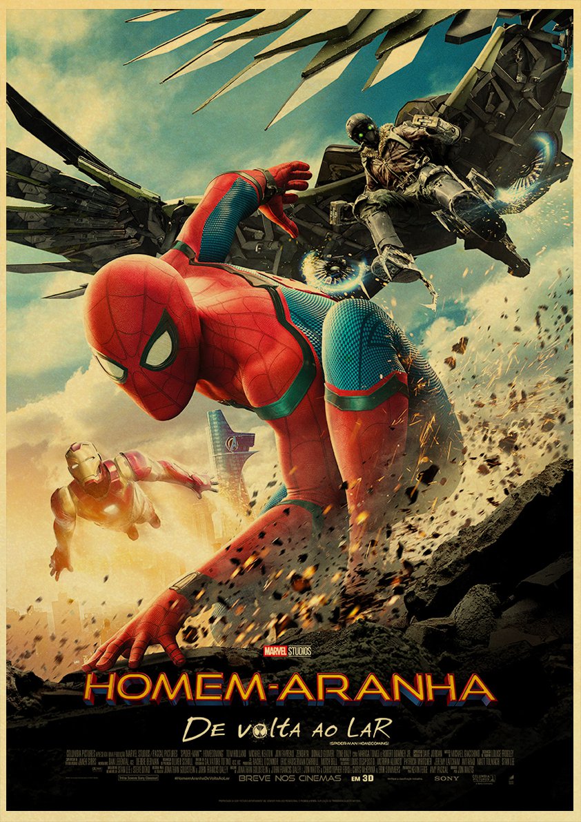 Affiches de film de Disney Spider Man Marvel, affiche de salon rétro, image café, décoration moderne, décor mural de Chambre, peinture pour enfants n° 6