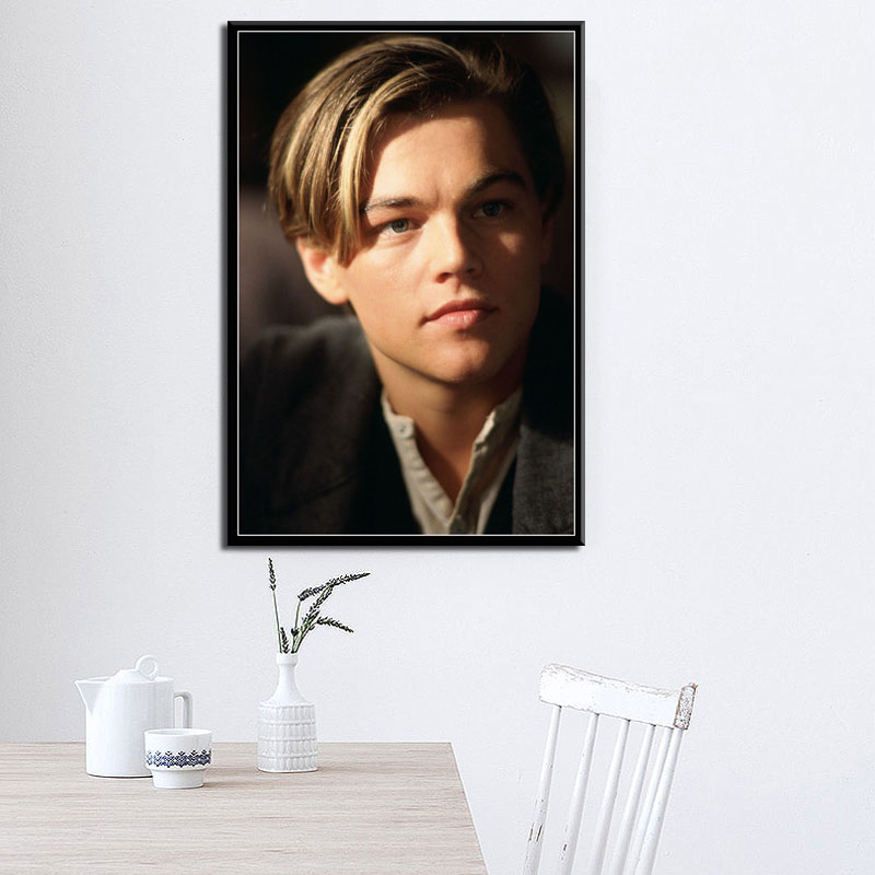 Leonardo DiCaprio Movie Star Actor Toile Poster Prhonneur, Photo Portrait, Gre for Living Room Wall Art, Decor, Mural Posters n° 2