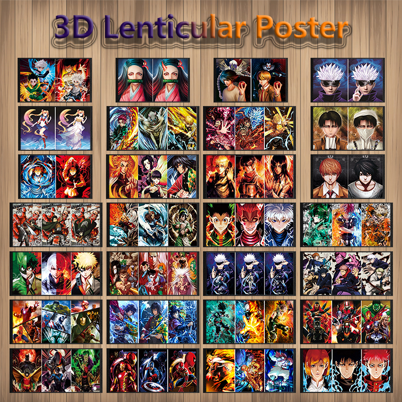 Affiches lenticulaires 3D Anime, Art mural, Film de mouvement, Flip Proxy, Gérer pour la décoration de la chambre, Sans cadre, Vente en gros, Dropshipping n° 1