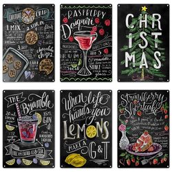 Pad's Kitchen-Affiche d'art mural vintage en métal, 18/Sign, Cookies, Recipe, Food Cooking, Coffe House, Christmas Decor small picture n° 6