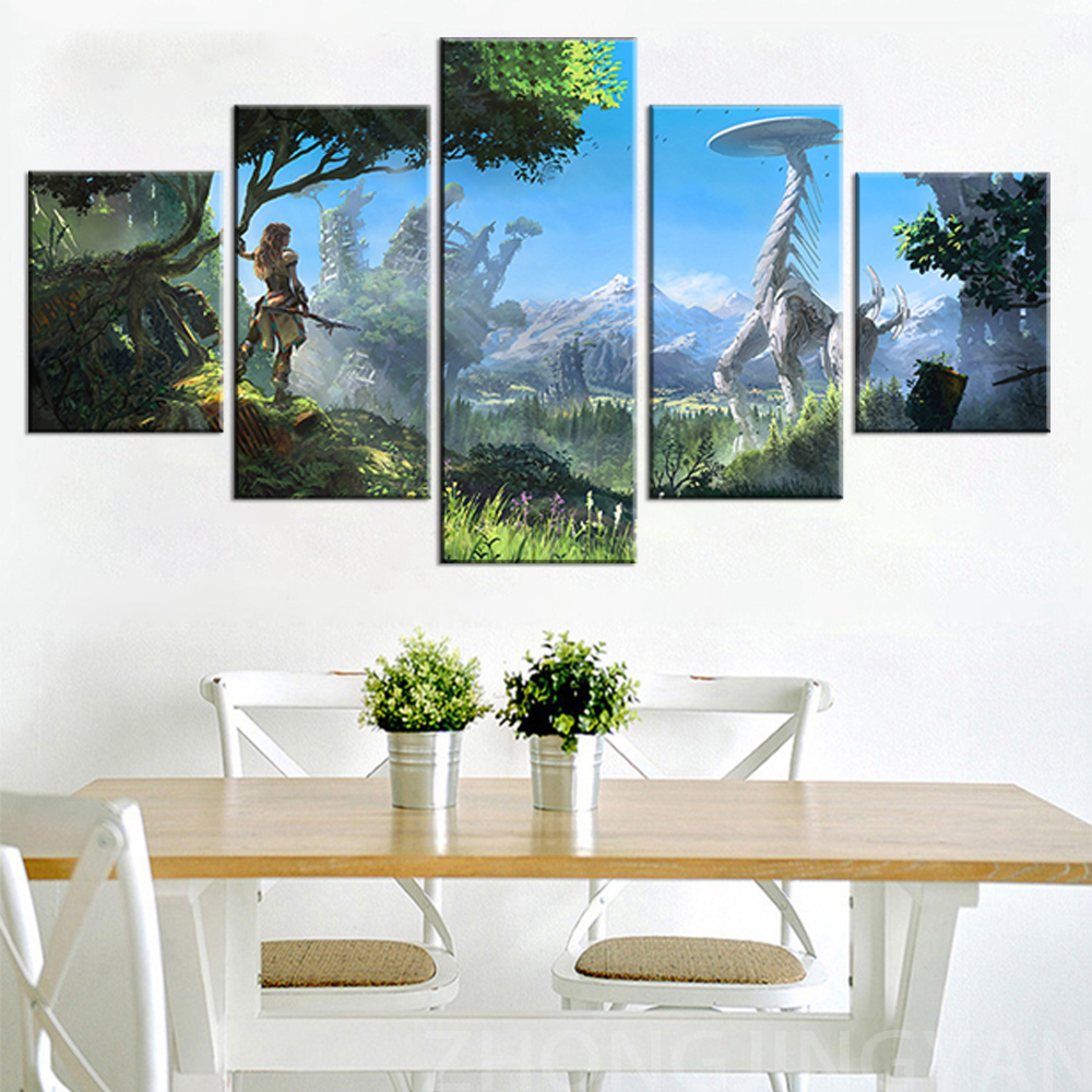 Nette Game Scene Poster Painting, HD Canvas, Wall Arts, Living Room, restrictive, ontariFoster Video Picture, Bedroom Home Decor, 5 Pcs n° 1