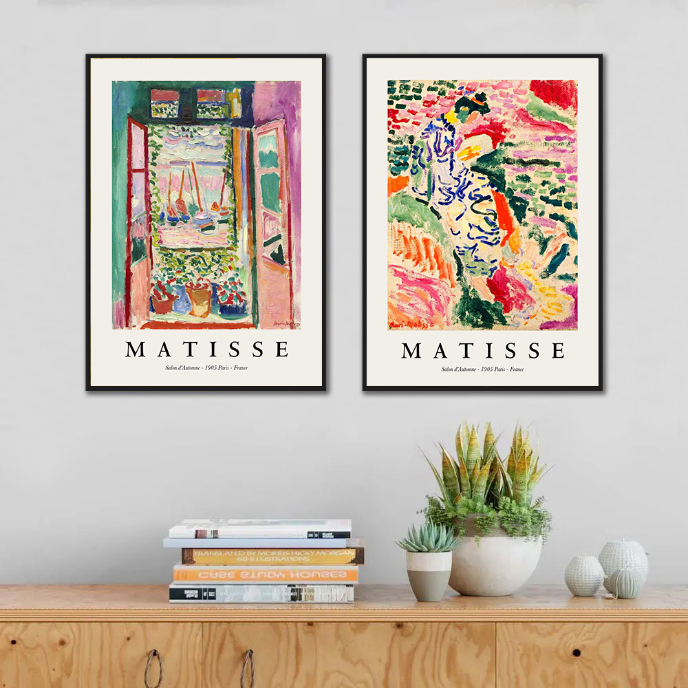 Affiches et impressions vintage Henri Matisse, peinture sur toile rétro, art mural paysage abstrait, décoration de salon et de maison n° 1