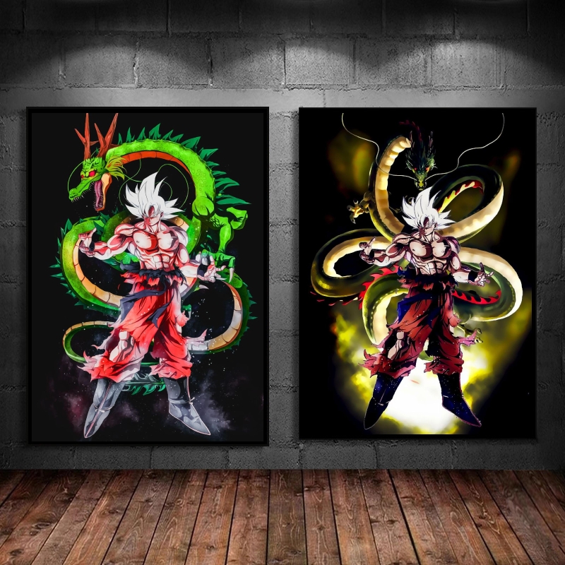 Impressions sur toile Dragon Ball Son Goku, image de dessin animé Rick, décor de chambre d'enfant, art mural, peinture modulaire pour la maison n° 1