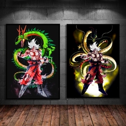 Impressions sur toile Dragon Ball Son Goku, image de dessin animé Rick, décor de chambre d'enfant, art mural, peinture modulaire pour la maison