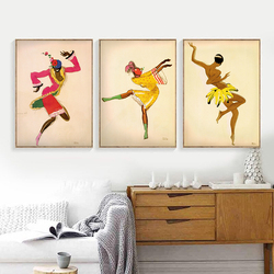 Affiche sur toile de danseuse Paul Colin, décor artistique de Jazz, affiches et imprimés de femmes africaines et françaises de Paris, 927 small picture n° 1