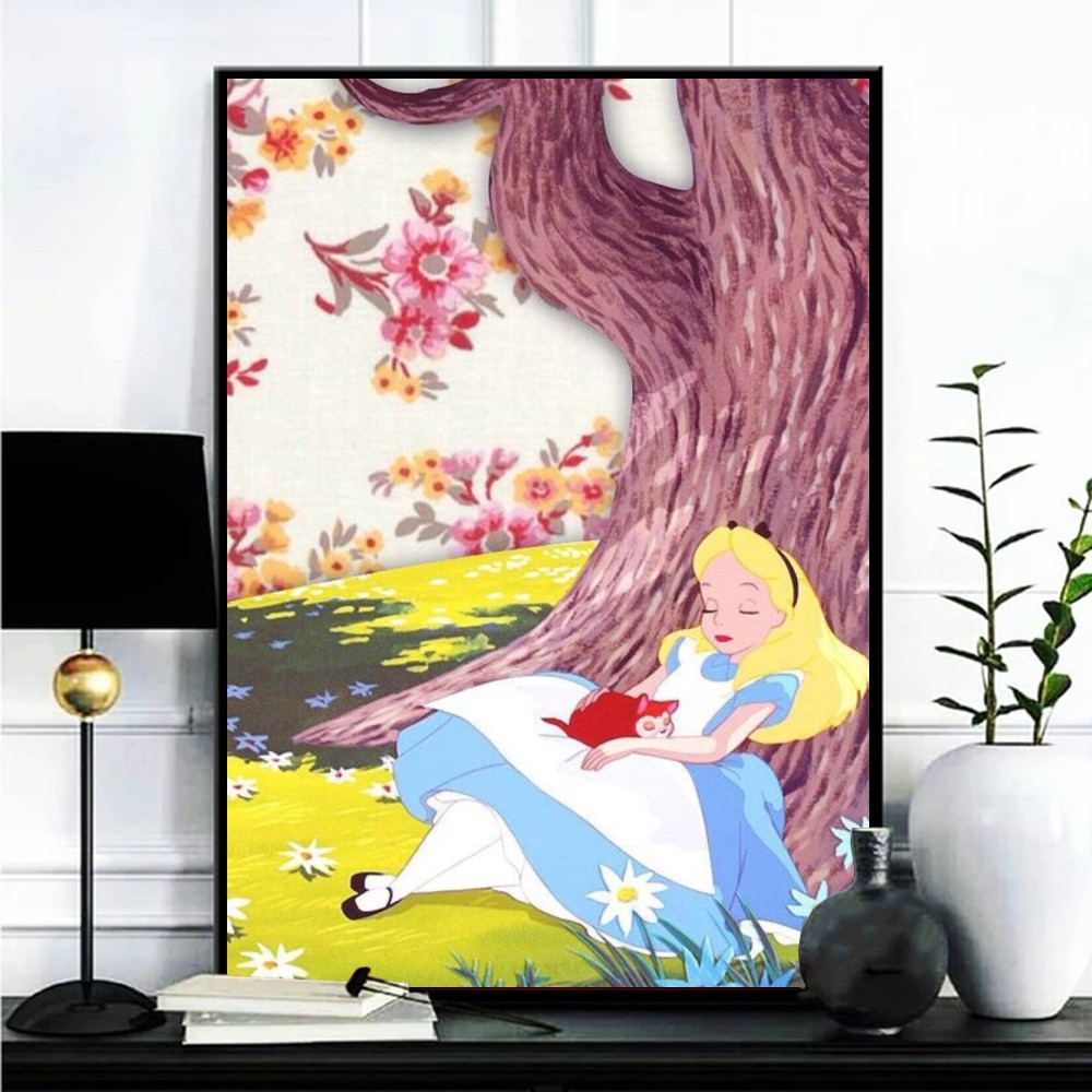 Affiche de Dessin Animé Alice au Pays des Merveilles, Imprimés de Galerie, Décoration de Maison, Autocollant Mural pour Salon n° 5