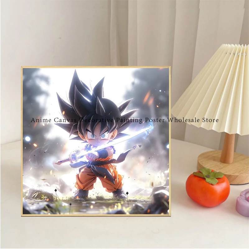 Peinture sur toile colorée Anime Dragon Ball Goku, affiche HD, image imprimée, décoration murale pour la maison, cadeau pour enfants, mode bar n° 1