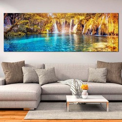 Affiches de paysage modernes pour la maison, décor de plage et de mer, cascade, impressions sur toile, art mural pour salon, coutumes de chevet small picture n° 4