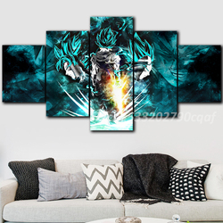 Toile Imprimée Dragon Ball Goku, Affiche Piccolo, Peinture Anime, Décoration de Maison Modulaire, Gérer pour Salon, 5 Pièces Five 5 Pieces Canvas Dragon Ball Printed Goku Wall Art Piccolo Poster Painting Anime Home Dec