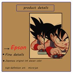 Affiche sur toile, dessin animé japonais, rétro Dragon Ball, Goku, Gohan, Vegeta, Piccolo Friza, peinture murale, cadeau pour enfants small picture n° 5