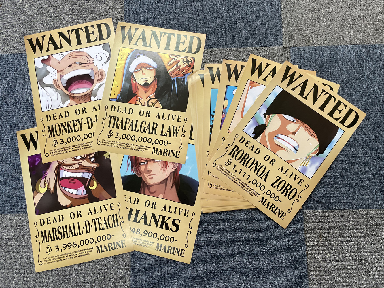 One Piece Luffy Gear 5 Wanted Poster, Jinbe, Nami, Chopper, C.Zoro, Sanji, Usopp, SABO, ACE, LAW, Autocollant Toy, 24 PCs/uno n° 3