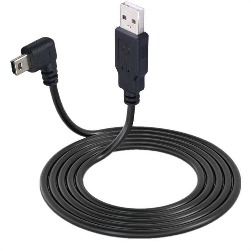 Câble USB 2.0 mâle vers mini USB vers vers vers le bas, résistant, angle droit 90, 0.25m, 0.5m, 1.5m, 3m, pour appareil photo MP4, tablette n° 4