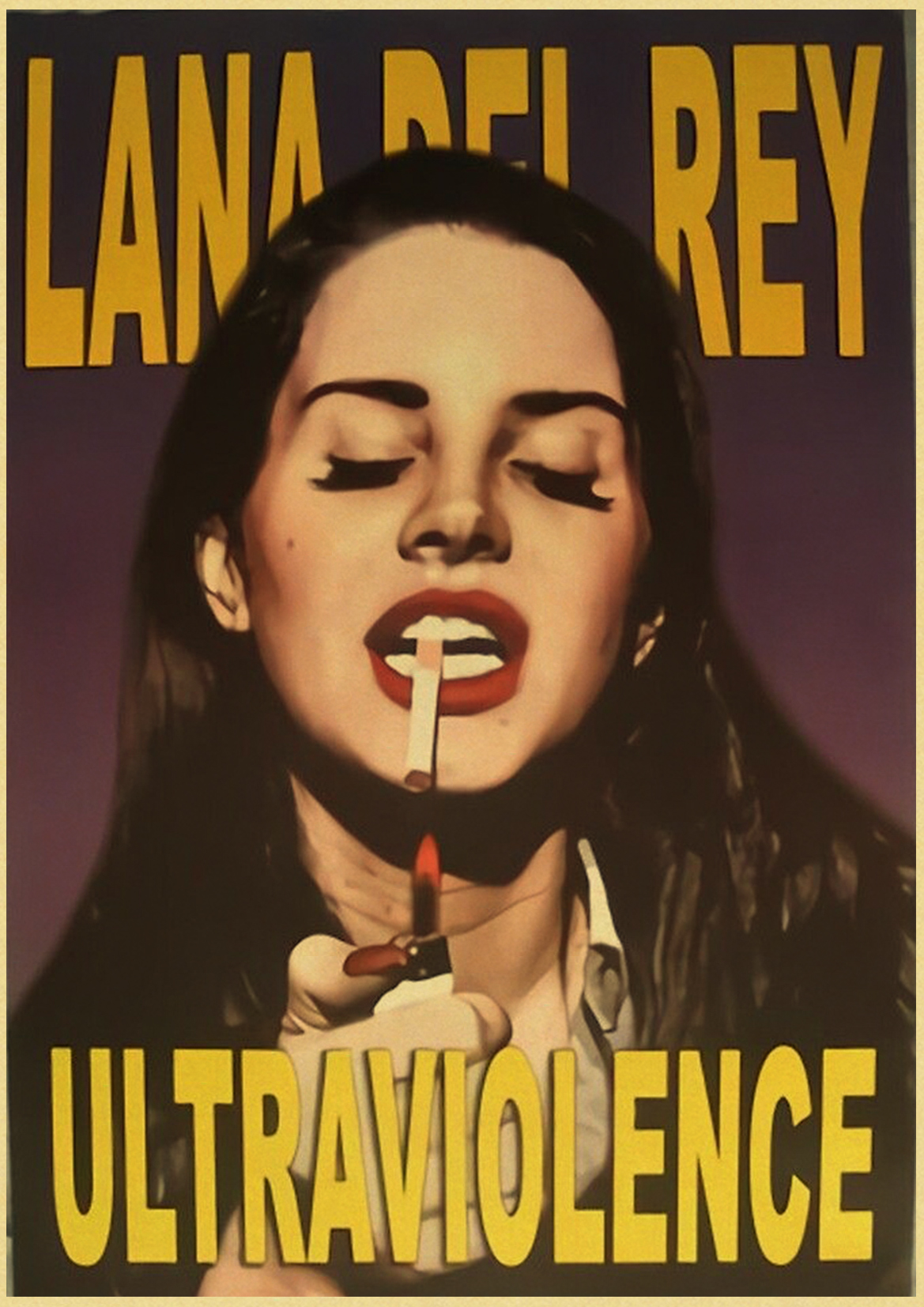 Affiches sur papier kraft rétro, impressions d'album de musique, affiche vintage, décoration de chambre à la maison, art esthétique, peinture murale, Lizzy Grant, Lana Del Rey n° 6