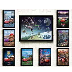 Peinture sur Toile Personnalisée de Course Pixar de Disney, Affiches et Imprimés d'Histoire de Voiture, Art Mural, Décoration de Salon et Chambre d'Enfant small picture n° 3