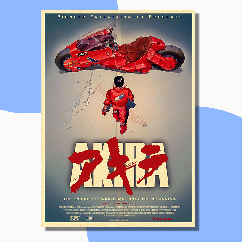 Affiche d'anime Akira sans cadre, décor de chambre, peinture vintage, papier kraft, maison, salon, stickers muraux, peinture d'art n° 3