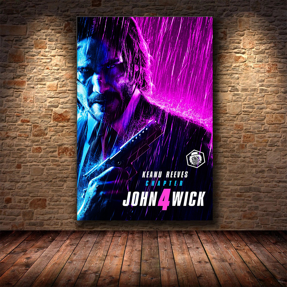 Affiche de film de la série John Wick, chapitre 4, Keanu Reeves, peinture sur toile, art mural, décoration d'intérieur, nouveau, 2023 n° 3