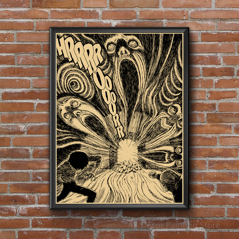 Tomie RevGrass Junji Ito Manga Posters, Kraft Paper Prhonneur, Vintage Home Room, Art Wall Decor, Anime DIY, Aesthetic Customs, 73Bar n° 4