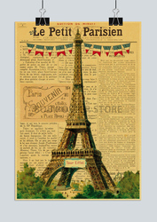 France Paris-Affiches Murales de la Mode Tour Eiffel pour Fille, Peinture Artistique Vintage, Autocollants Muraux Imprimés, Photos pour la Maison, la Chambre à Coucher, le Bar, 73 small picture n° 3