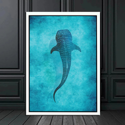 Toile d'Art Mural Nordique pour Décor de Chambre d'Enfant, Peinture de Baleine Bleue, Requin, Voile, Rayons, Surf, Mer, Affiches et Imprimés small picture n° 2