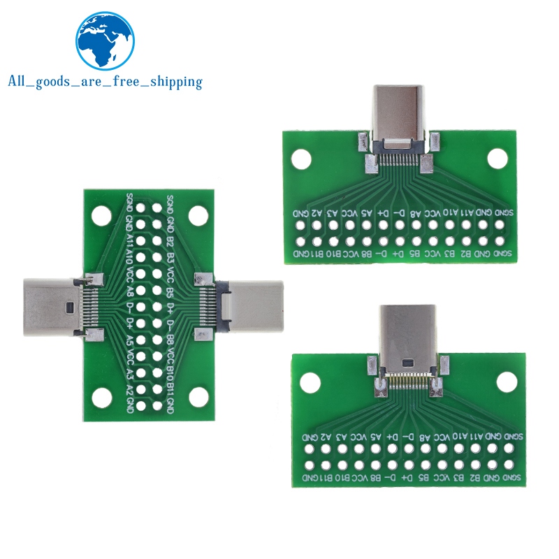 Adaptateur de carte PCB de test USB 3.1, prise de connecteur pour transfert de câble de ligne de données, type C 24P, mâle à femelle, 2.54mm n° 5