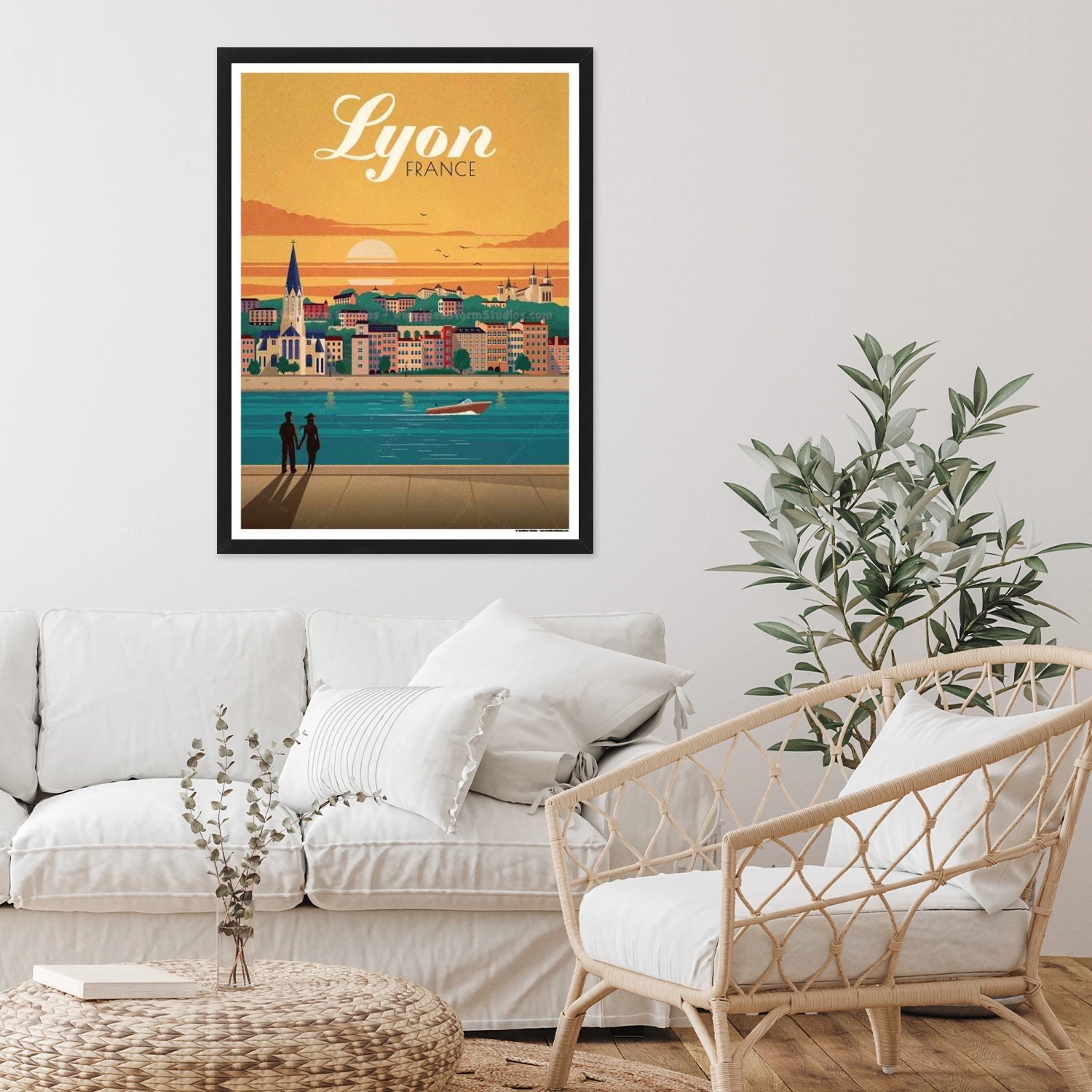 Affiche d'art de paysage français, décor mural, peinture sur toile imprimée, décor nordique pour maison, cadeau, image rétro n° 3