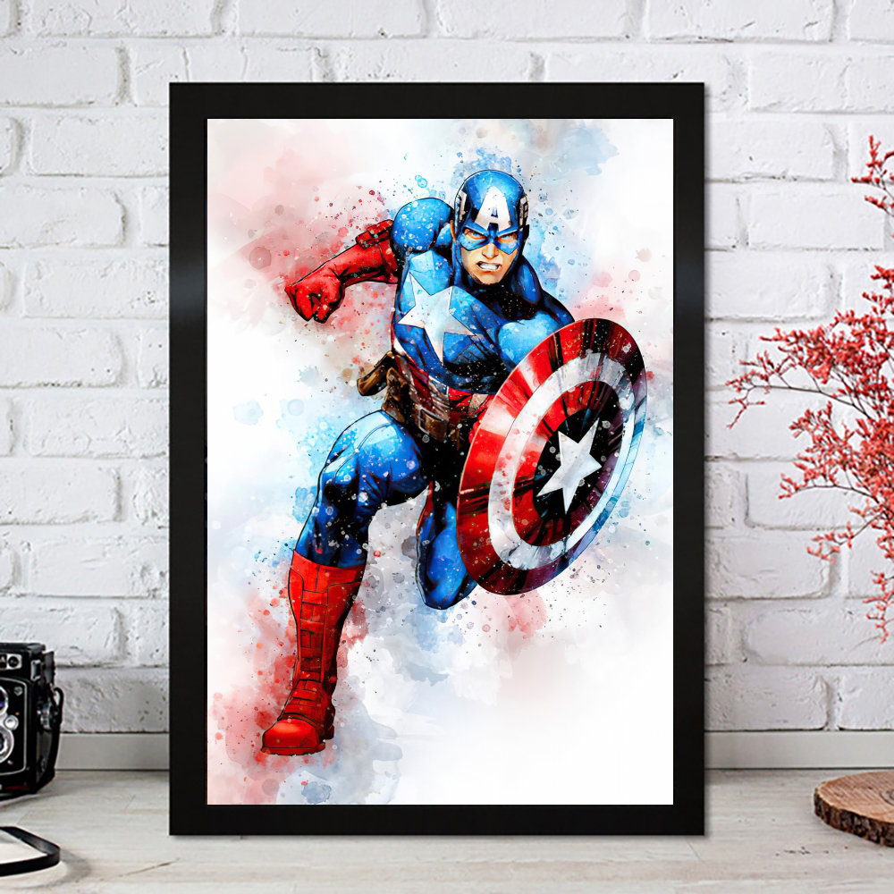 Peinture sur toile SpidSuffolk pour chambre d'enfant, Batman, Smile Man, Marvel, Avengers, Smile Hero, affiches de film rétro, autocollants muraux d'art, décoration d'intérieur n° 5