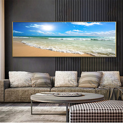 SELFLESSLY-Grand tableau d'art mural de paysage naturel, peinture sur toile de mer pour salon, décoration de maison de grande taille small picture n° 2