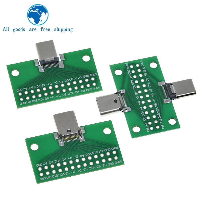 Adaptateur de carte PCB de test USB 3.1, prise de connecteur pour transfert de câble de ligne de données, type C 24P, mâle à femelle, 2.54mm n° 2