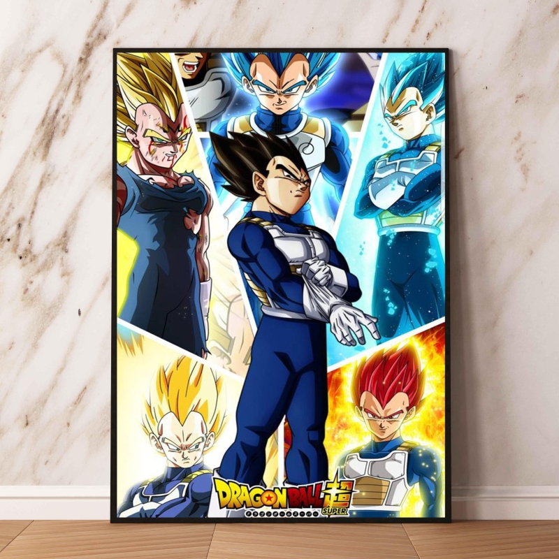 Impression sur toile de sept personnages de Dragon Ball, peinture de chambre à la maison, autocollants muraux de bandes dessinées, jouets d'affiche classiques, cadeaux d'anniversaire n° 3