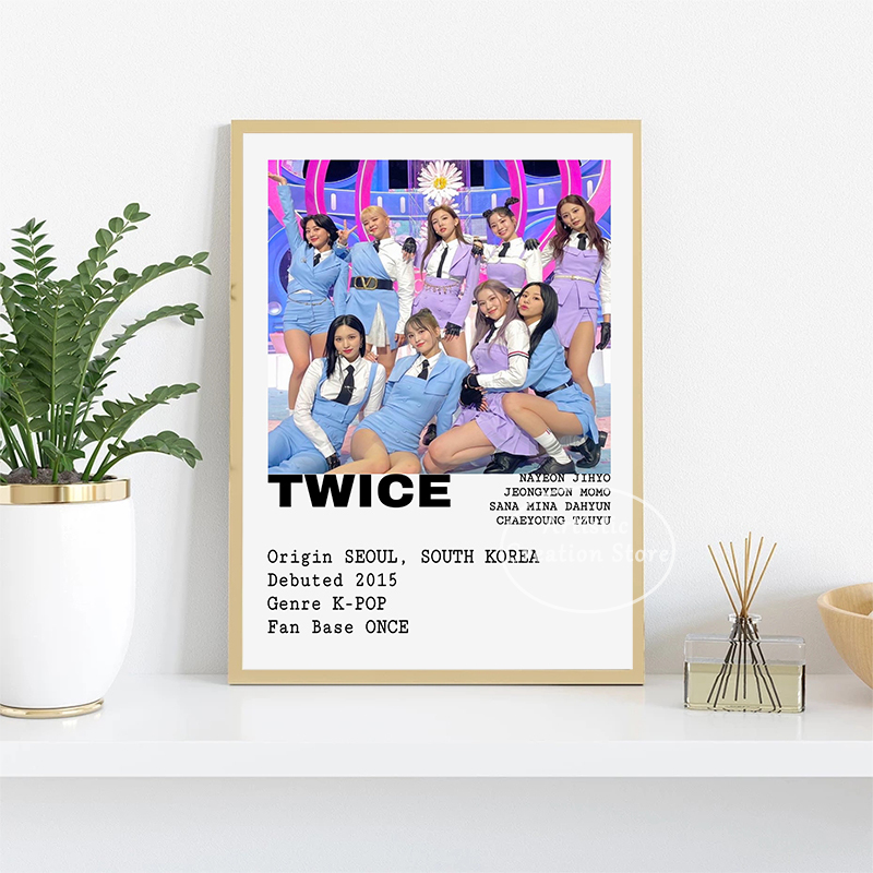 Affiches minimalistes de groupe de chanteurs pop coréens célèbres, impressions de peinture sur toile, photo murale, chambre à coucher, club, décoration d'intérieur moderne, Kpop n° 4