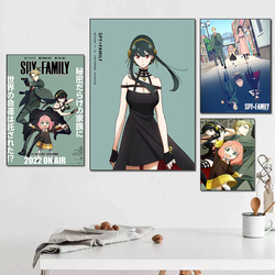 Peinture sur toile sans cadre de la famille Anya Spy X, affiche d'art décoratif, image d'anime, décoration de la maison, salon, chambre à coucher small picture n° 2