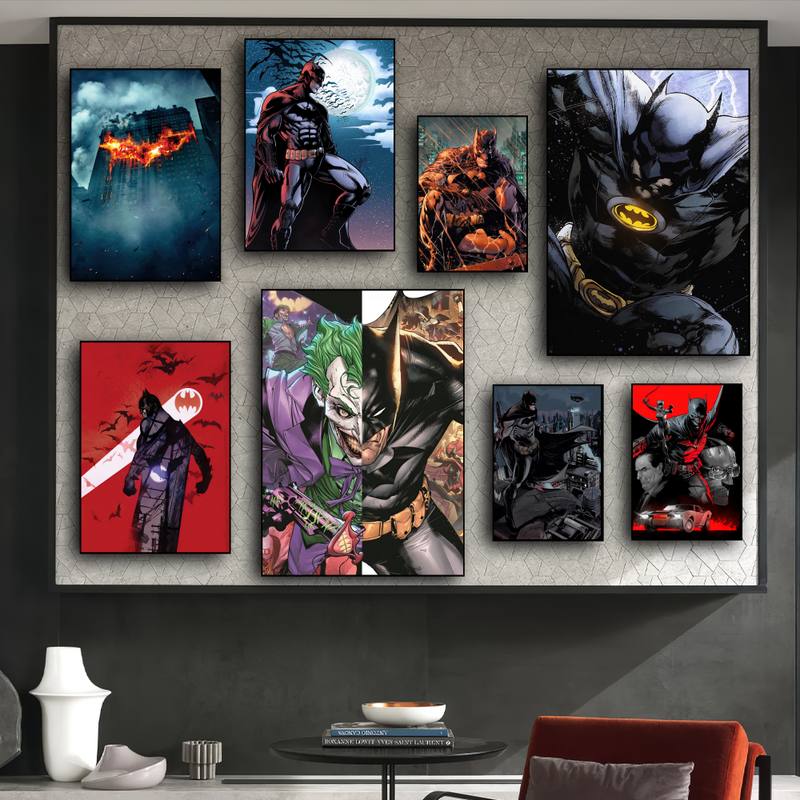 Affiche de Bande Dessinée de Film B-Batman, Imprimés Muraux, Petite Décoration de Salon et de Maison n° 1