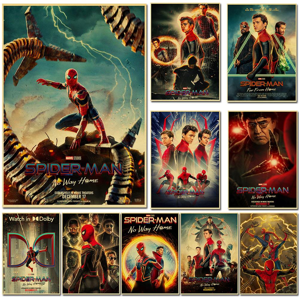 Affiches de film de Disney Spider Man Marvel, affiche de salon rétro, image café, décoration moderne, décor mural de Chambre, peinture pour enfants n° 1