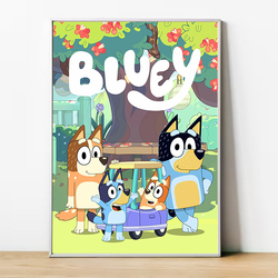 Affiche de Dessin Animé B-Bluey pour Chambre d'Enfant, Peinture sur Toile Imprimée, Décoration Murale de Maison small picture n° 4