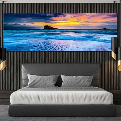 Affiches de paysage modernes pour la maison, décor de plage et de mer, cascade, impressions sur toile, art mural pour salon, coutumes de chevet small picture n° 1