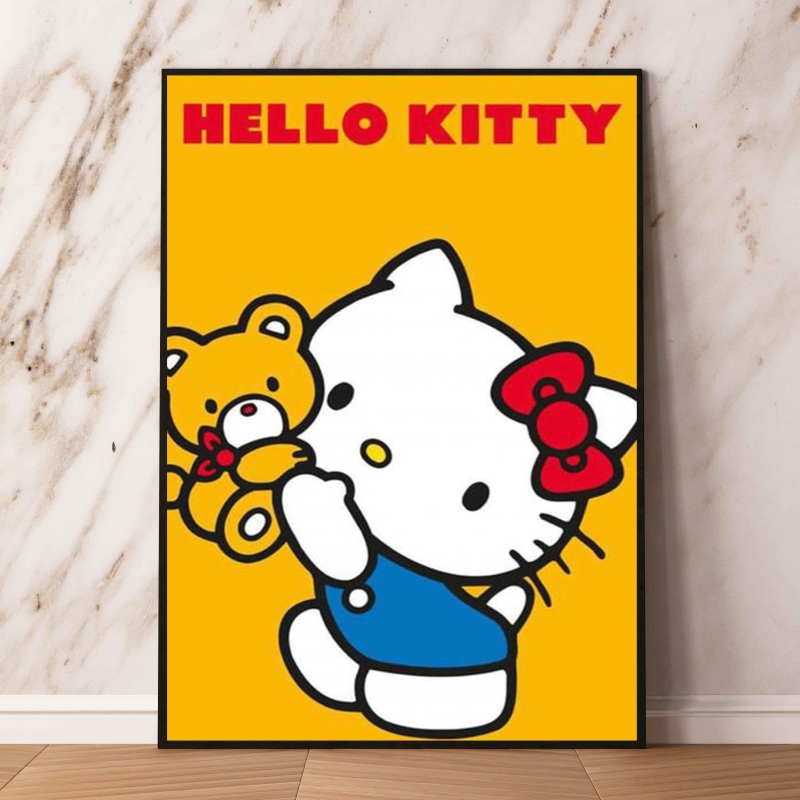 Affiche et peinture Hello Kittile pour décoration de chambre d'enfant, art mural, meilleur cadeau, image de dessin animé Rick n° 3