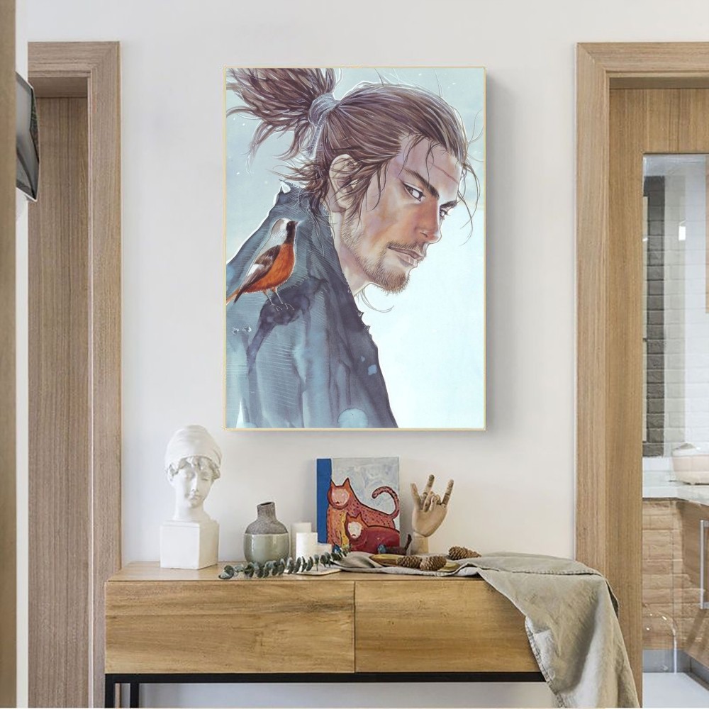 Affiche de Manga Vagabond en Papier Kraft, Peinture Artistique Murale, Autocollants d'Étude Vintage n° 4