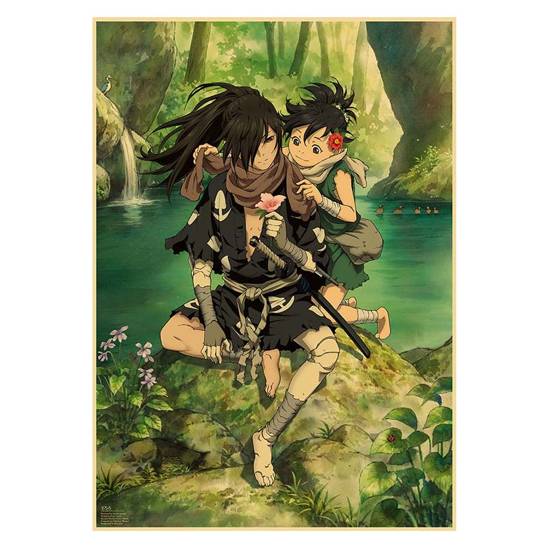 Affiche de dessin animé Dororo japonais classique, papier Kraft, décoration murale de salon, peinture de maison Vintage, décor d'art Mural n° 5