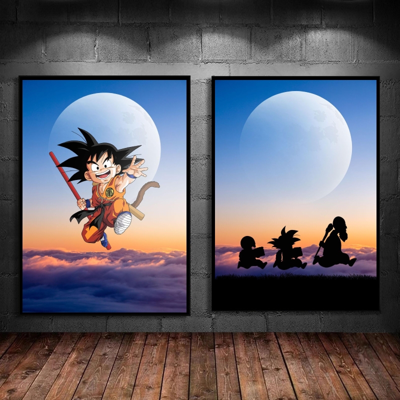 Affiches en toile Dragon Ball Goku, impressions modulaires, image moderne, décoration murale pour la maison, salon, figurines d'action pour enfants, cadeaux de décoration n° 1