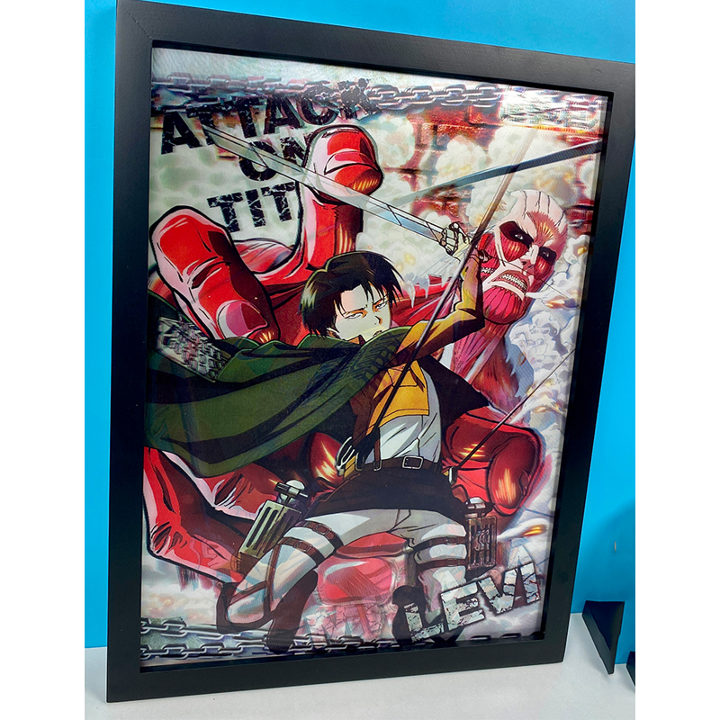 Affiches lenticulaires d'anime 3D, Jujutsu Kaimmense, Demon Slayer, Attack on Titan, 3D Flip Proxy Poster, Wall Art, Home Decor, 130Designs n° 4