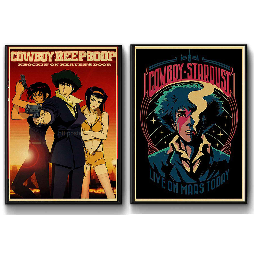 Affiche Vintage Cowboy Bebop, Japon Anime, Peinture Imprimée, Papier Kraft, Toile Rétro, Image, Salon, Maison, Chambre, Décor de Bar, Nouveau n° 2